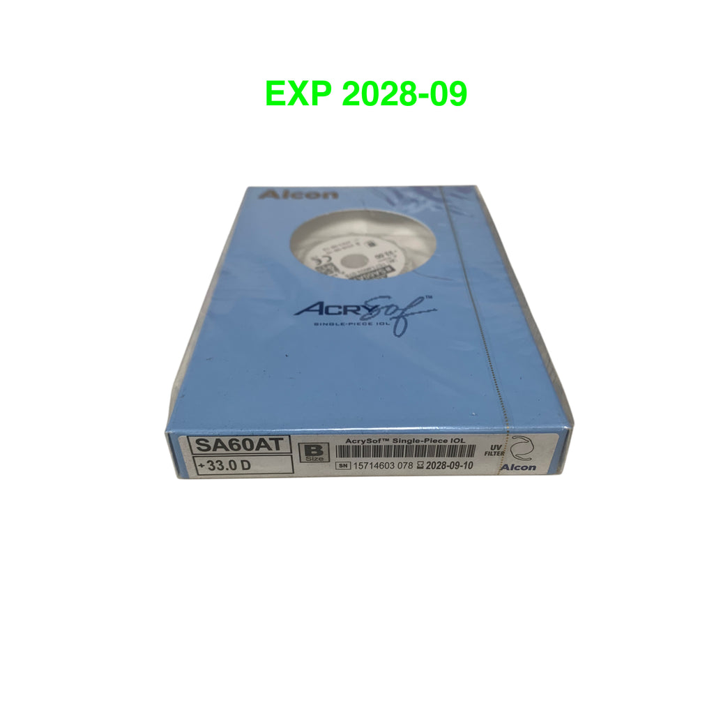 ALCON SA60AT +33.0 D, B Size ,AcrySof™ Single-Piece IOL EXP 2028-09