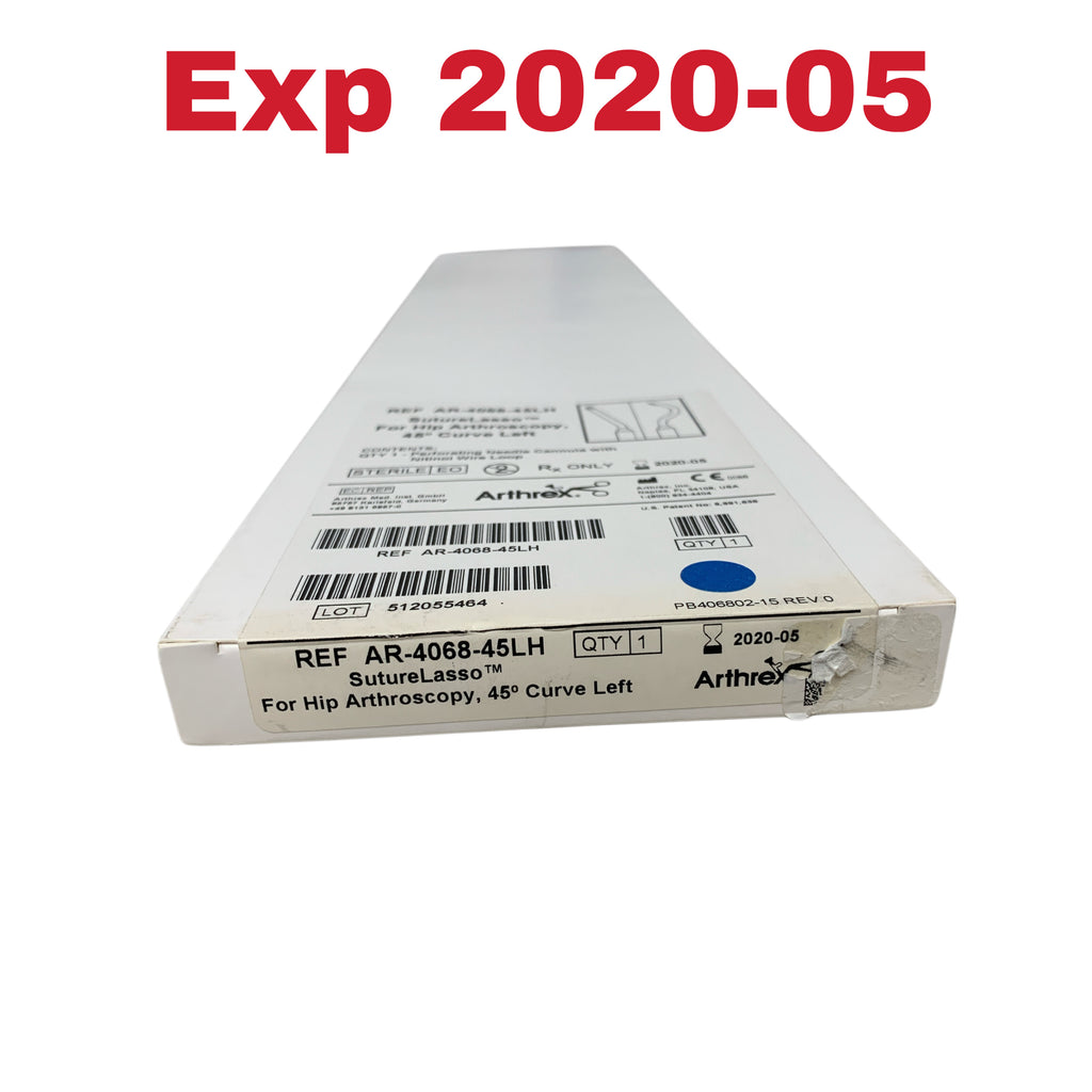 ARTHREX AR-4068-45LH SutureLasso For Hip Arthroscopy 45 Degree Curve Left Exp 2020 05
