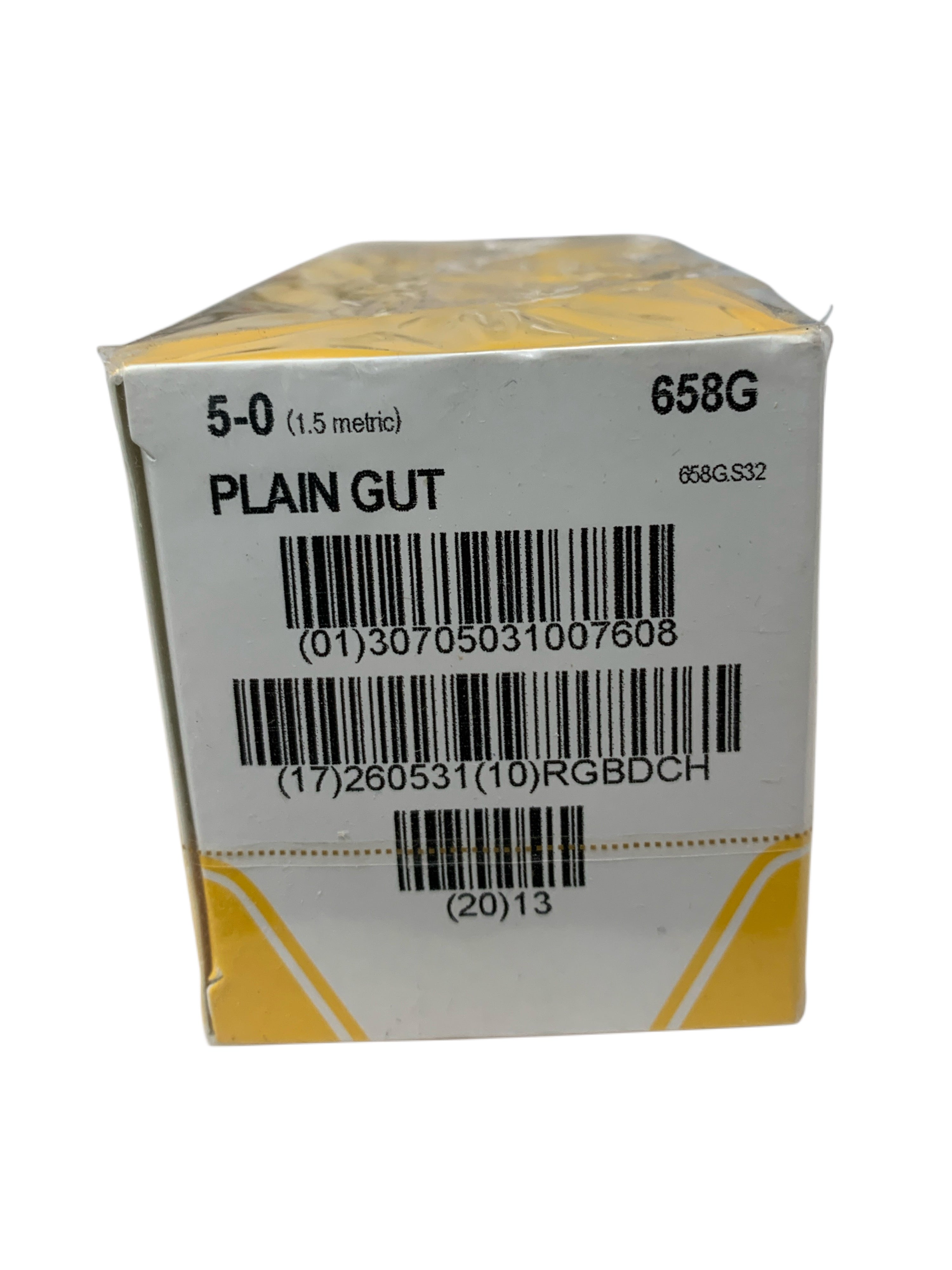 ETHICON REF 658G Plain Gut Suture 5-0 18" P-2 Reverse Cutting Needle Box of 12, Exp.2026/05