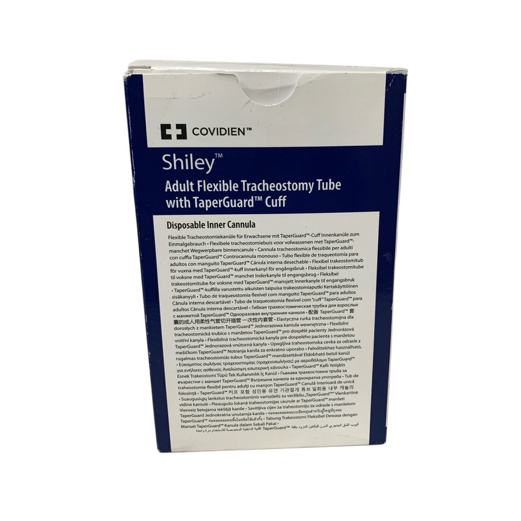 COVIDIEN REF 8CN85A Shiley Adult Flexible Tracheostomy Tube with TaperGuard Cuff Disposable Inner Cannula, Exp.2030/08