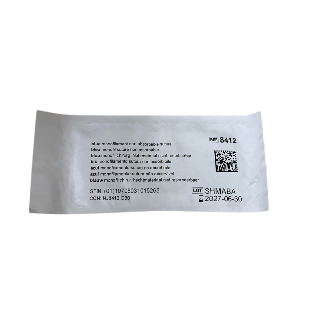 ETHICON REF 8412H Prolene 0 Polypropylene Monofilament Non-Absorbable Suture CT-2 Taperpoint Needle 30" (75 cm) Box of 36, Exp.2027/06