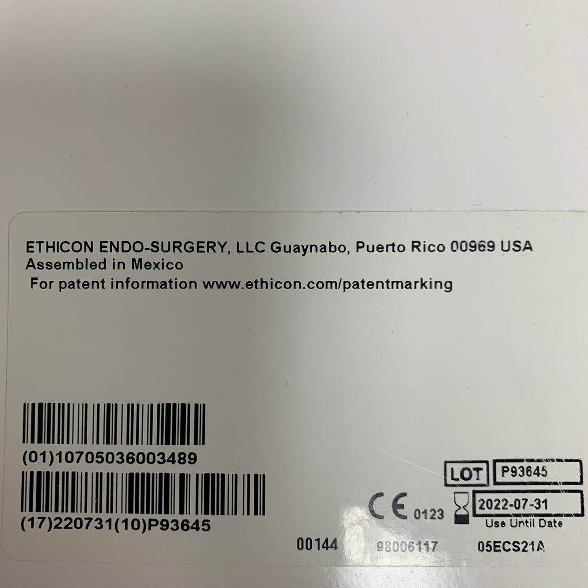 ETHICON ENDO-SURGERY ECS21A Endoscopic Curved Intraluminal Stapler ILS 21 mm EXP 2022 07