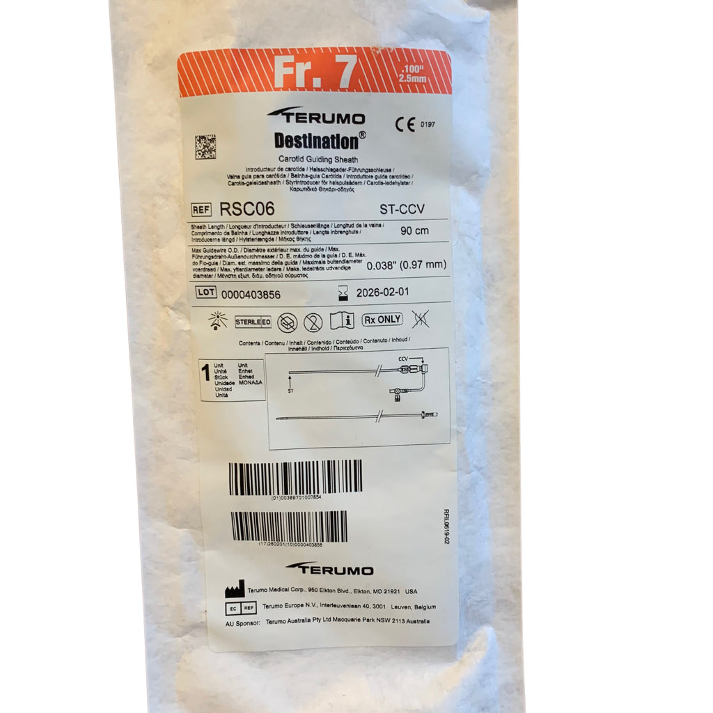 TERUMO RSC06 Destination Carotid Guiding Sheath 7 Fr 90 cm Exp 2026 02