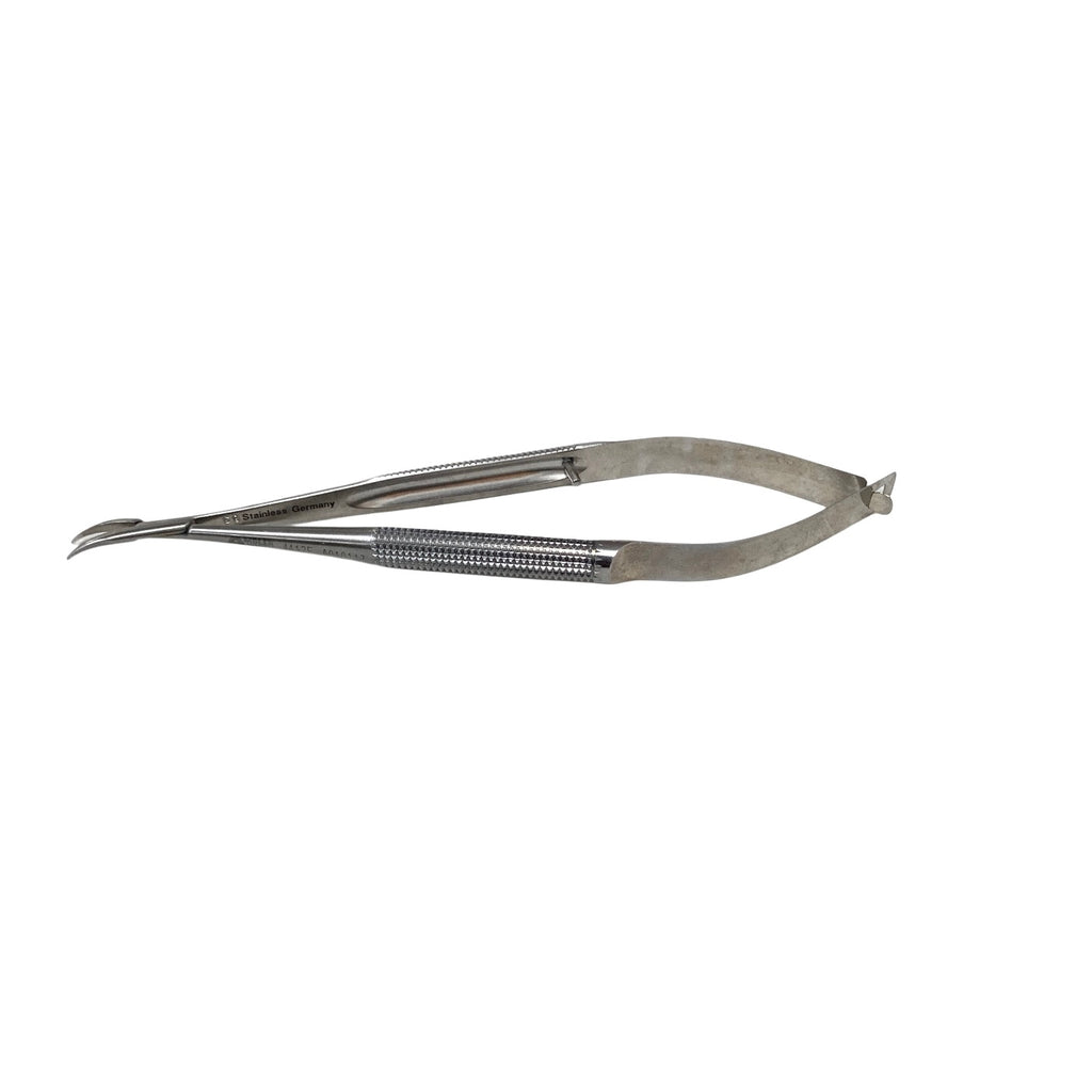AMBLER REF 4412E Castroviejo needle holder 5 1/8'',curved, 9.0mm smooth jaws, round handle, without lock
