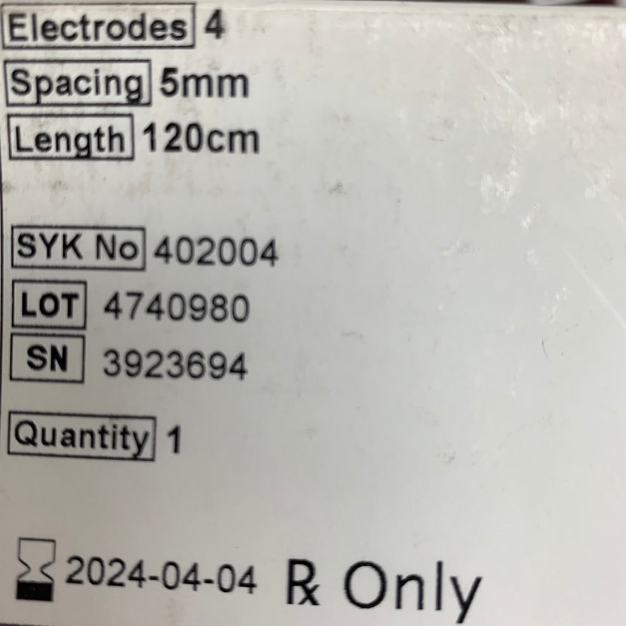 ST JUDE MEDICAL 402004 Daig Supreme Fixed Curve Diagnostic EP Catheter 6F (Reprocessed by Stryker) EXP 2024 04