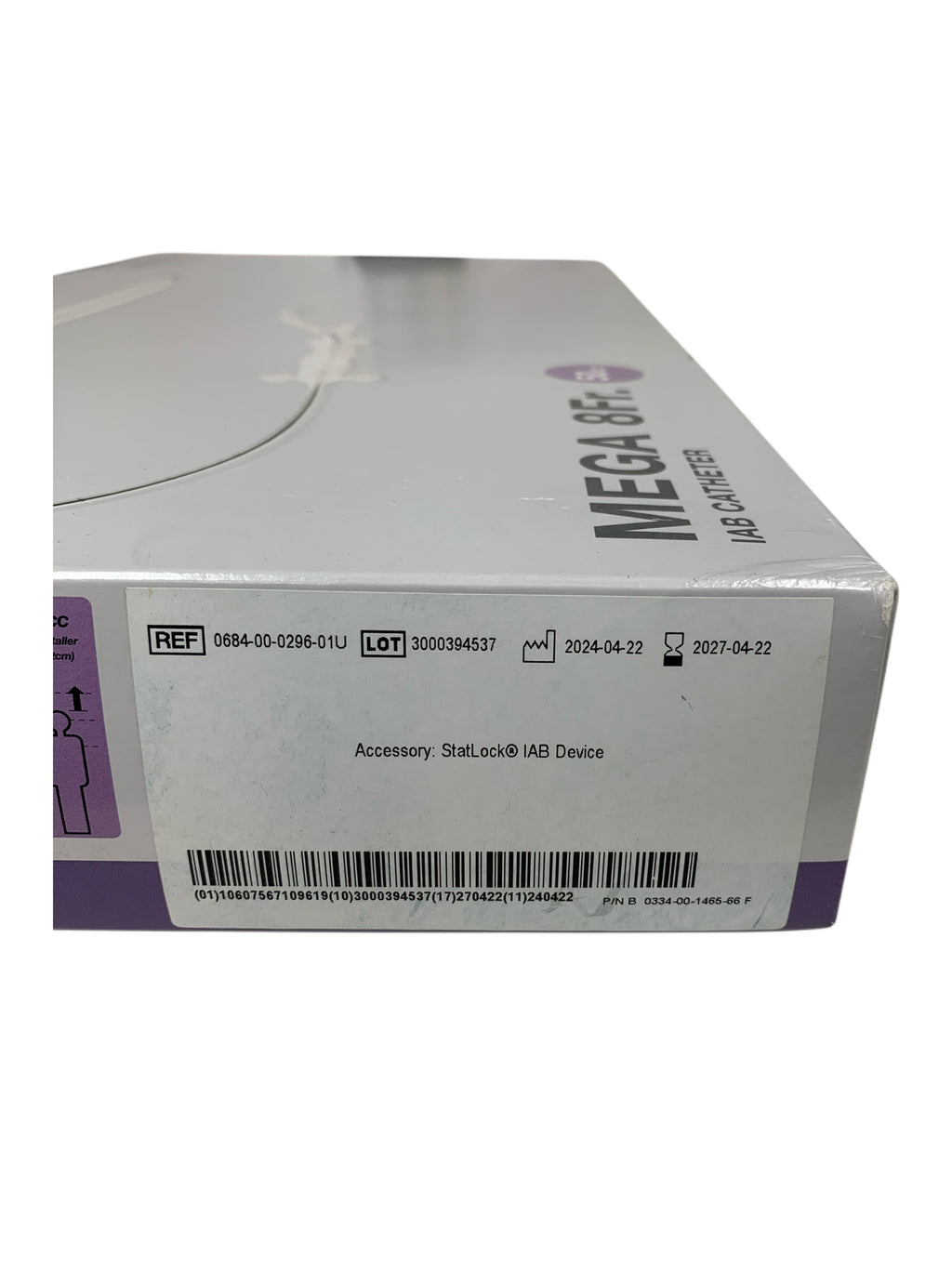 MAQUET REF 0684-00-0296-01U MEGA 8Fr Intra-Aortic Balloon Catheter and Insertion Kit 50cc, Exp.2027/04