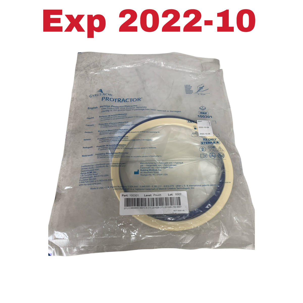 GYRUS ACMI 100301 Protractor Incision Protector Retractor Large 9-14cm Exp 2022 10