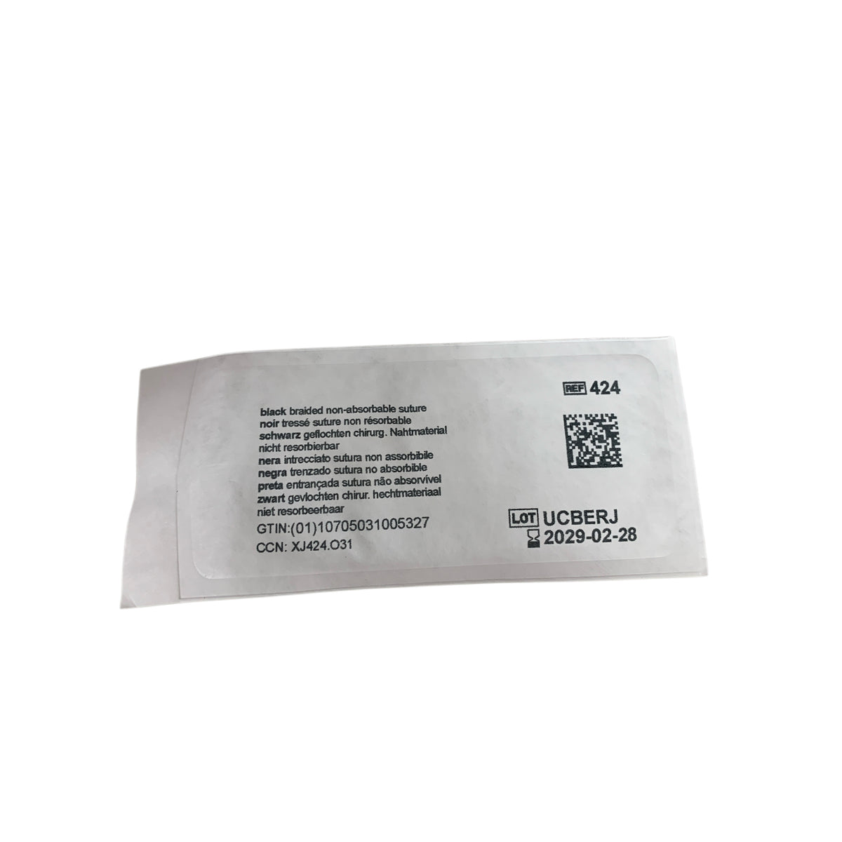 ETHICON 424 0 3.5 Ph. Eur. Perma-Hand Black Braided Silk Suture CT-1 Taperpoint Needle 30in EXP 2029 02
