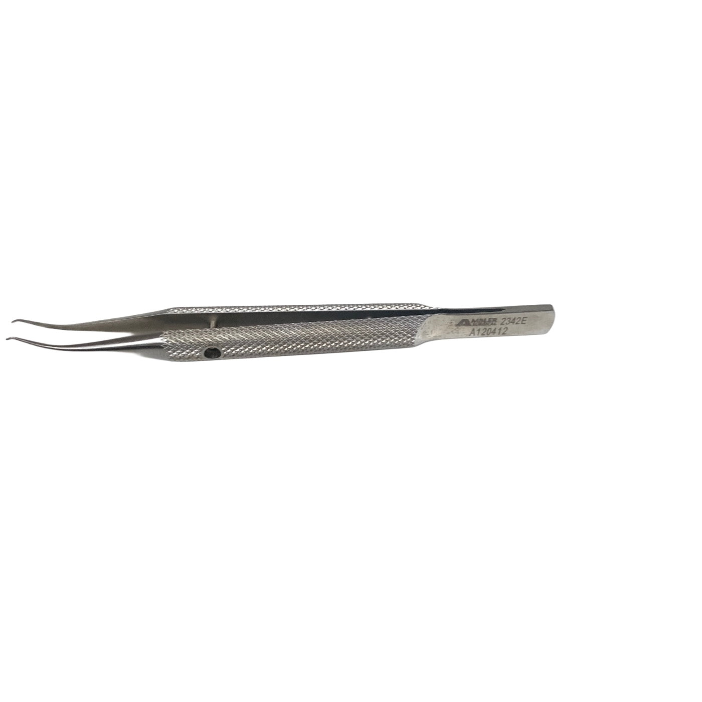 AMBLER REF 2342E Girard corneoscleral forceps 4 1/4'',left hand use, 0.3mm 1x2 teeth set at 90º, 6.0mm tying platforms, round handle