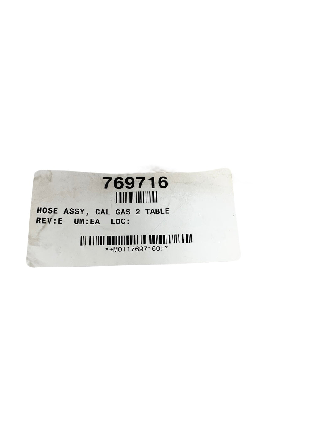 UNBRANDED REF 769716 HOSE ASSY, CAL GAS 2 TABLE