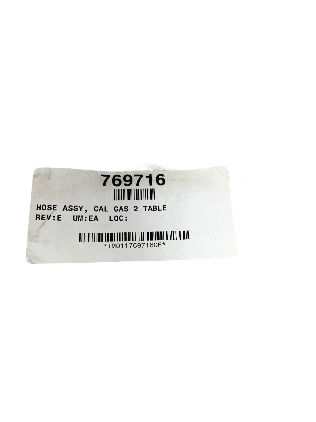 UNBRANDED REF 769716 HOSE ASSY, CAL GAS 2 TABLE