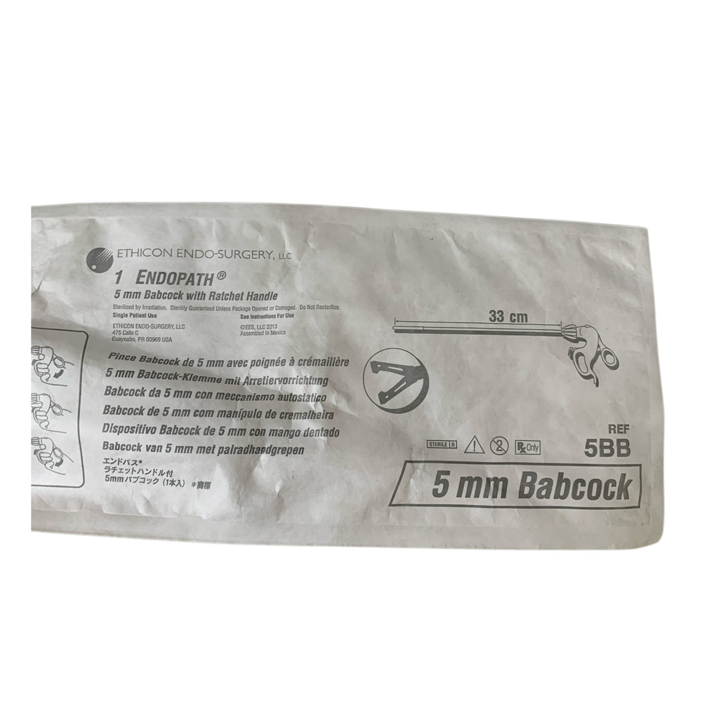 ETHICON ENDO-SURGERY 5BB Endopath 5mm Babcock Grasper with Ratchet Handle 33cm Exp 2022 09