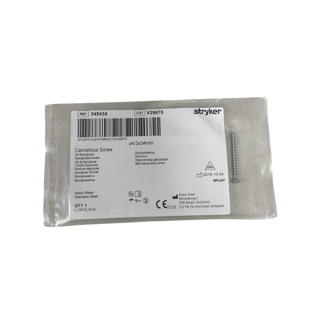 STRYKER 345434 Cancellous Screw 4.0x34mm