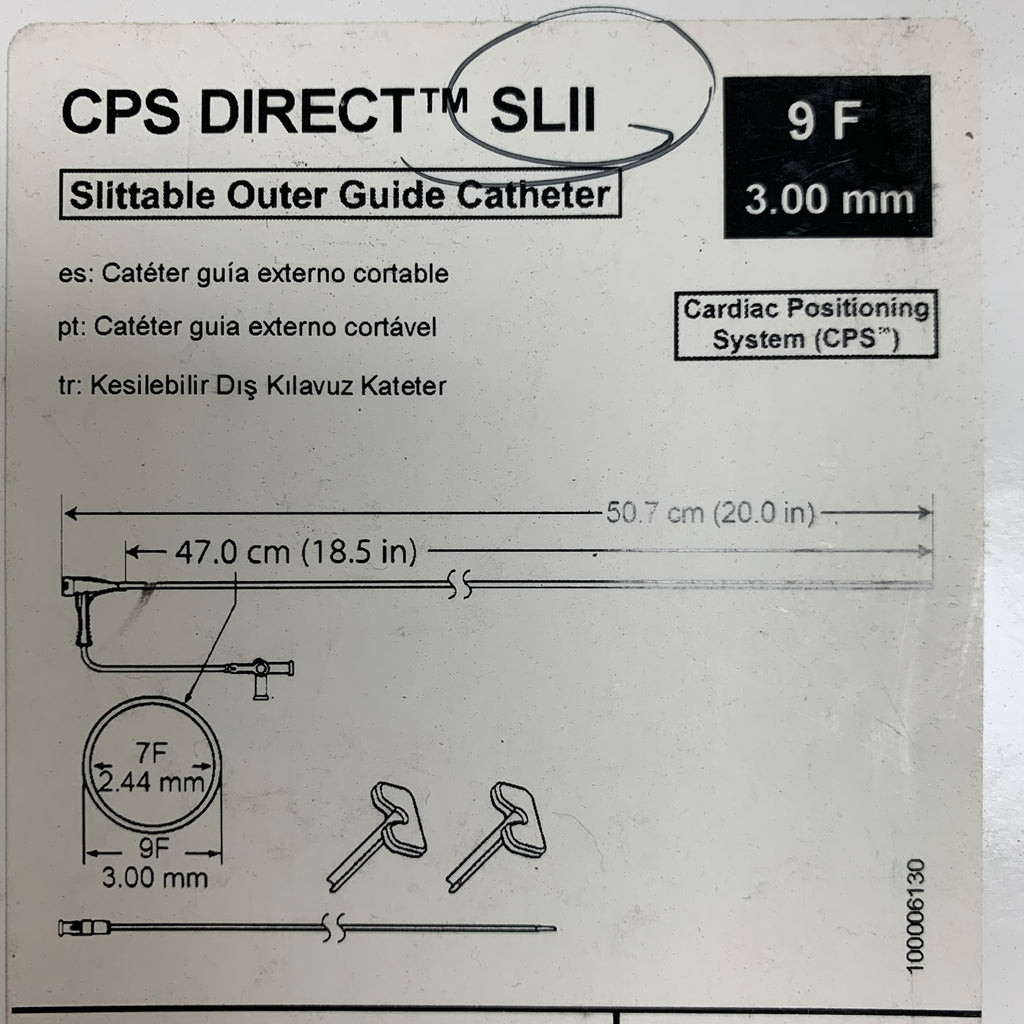 ST JUDE MEDICAL DS2C001 STR CPS Direct SLII Slittable Outer Guide Catheter 9 F 3.00 mm 47 cm EXP 2020 03
