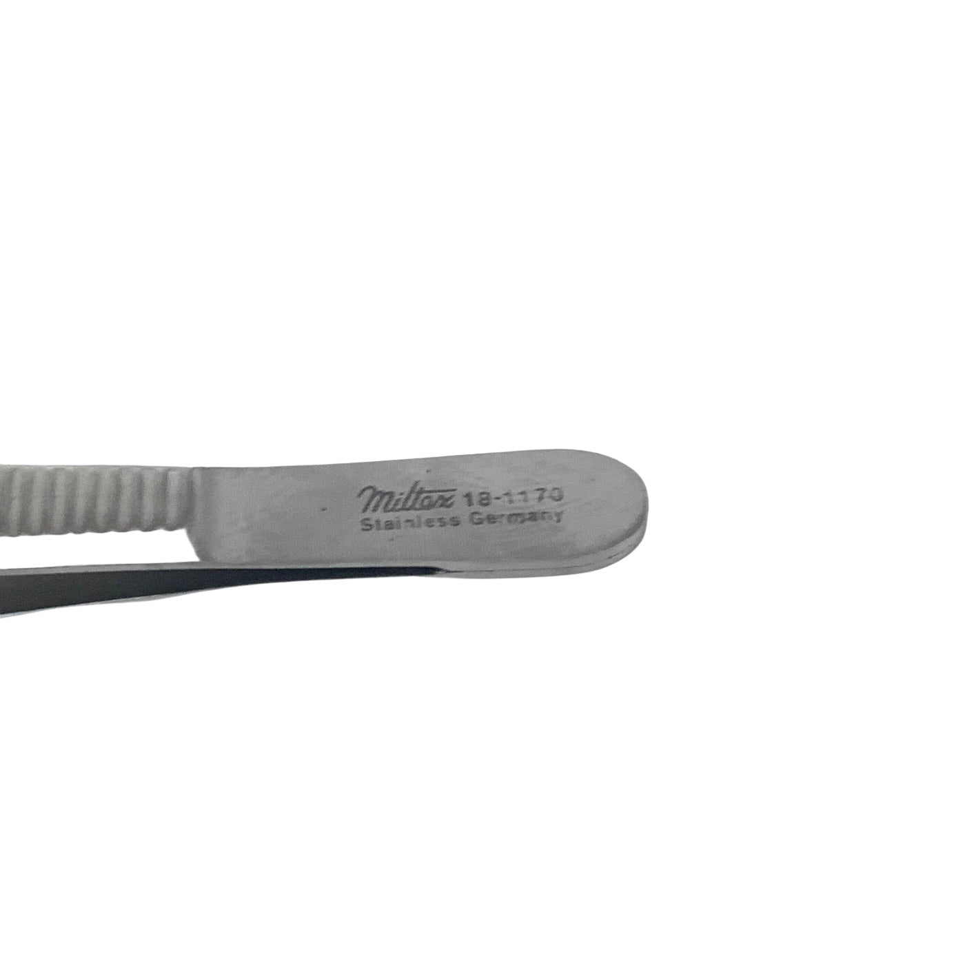 MILTEX REF 18-1170 AYER Chalazion Forceps, 3-5/8" (92mm), Fenestrated Jaw, Inside Ring Diameter 9mm, Solid Blade.