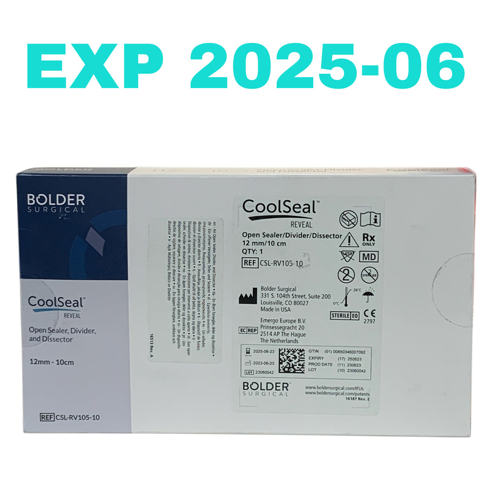 BOLDER SURGICAL REF CSL-RV105-10 CoolSeal Reveal Open Sealer Divider Dissector 12mm 10cm, Exp.2025/06
