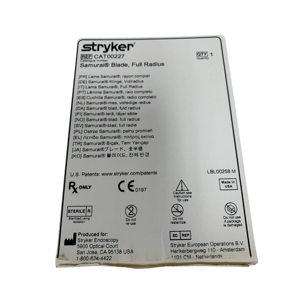 STRYKER CAT00227 SAMURAI BLADE FULL RADIUS EXP 2024 04