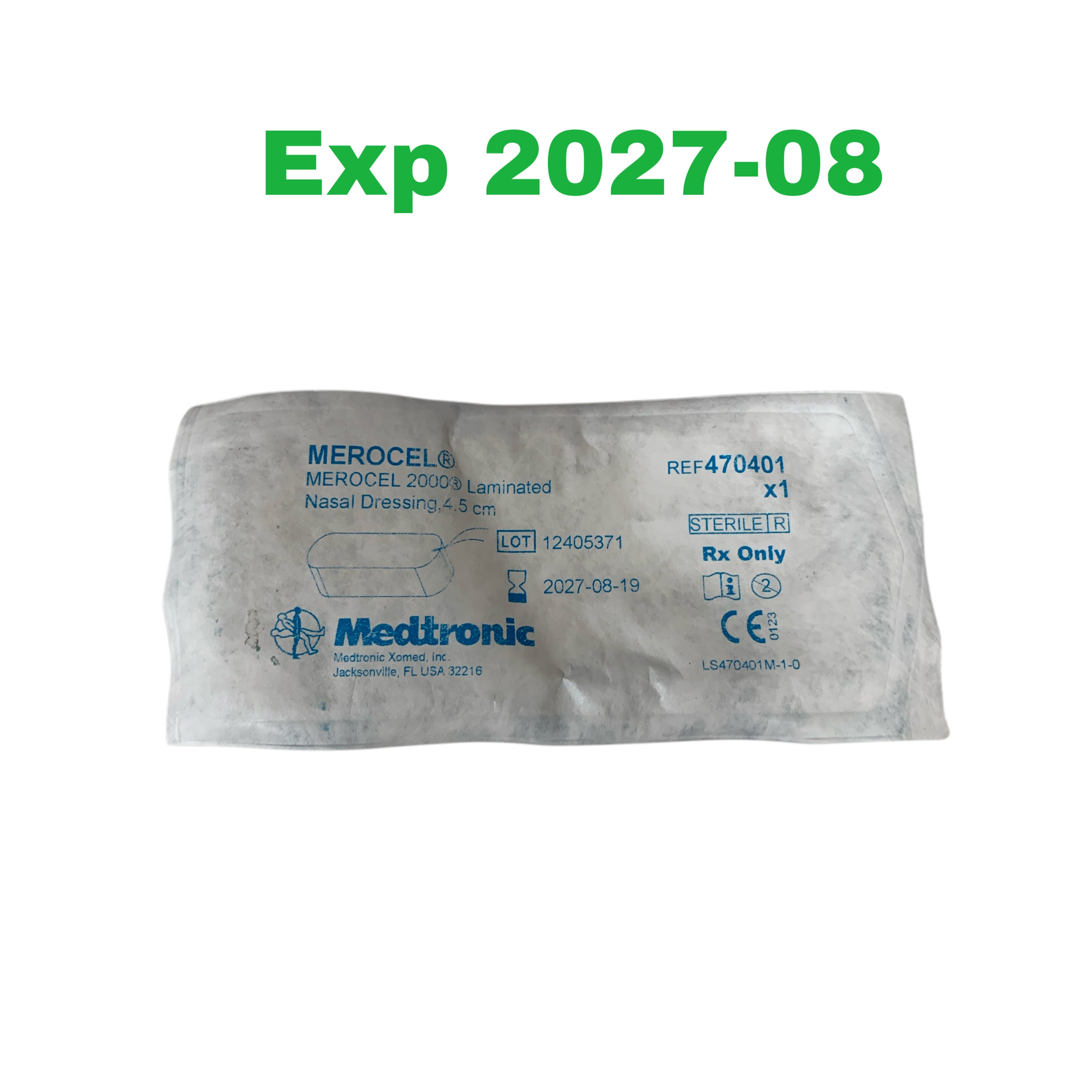 MEDTRONIC REF 470401 Merocel 2000 Laminated Nasal Dressing 4.5 cm, Exp. 2027/08