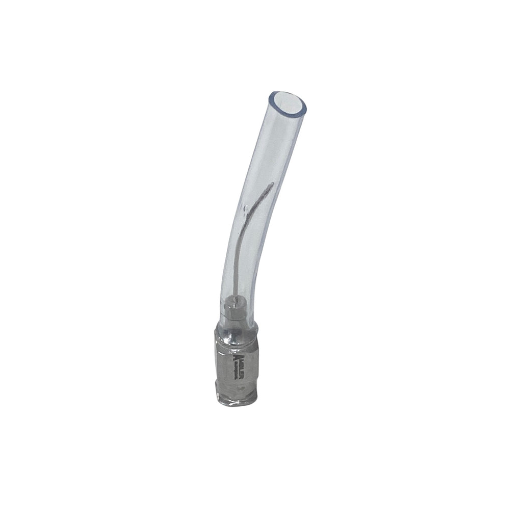 AMBLER REF 1076E Simcoe cortex extractor cannula 23 gauge, curved, 0.3mm aspiration port, 21.0mm overall length excluding hub