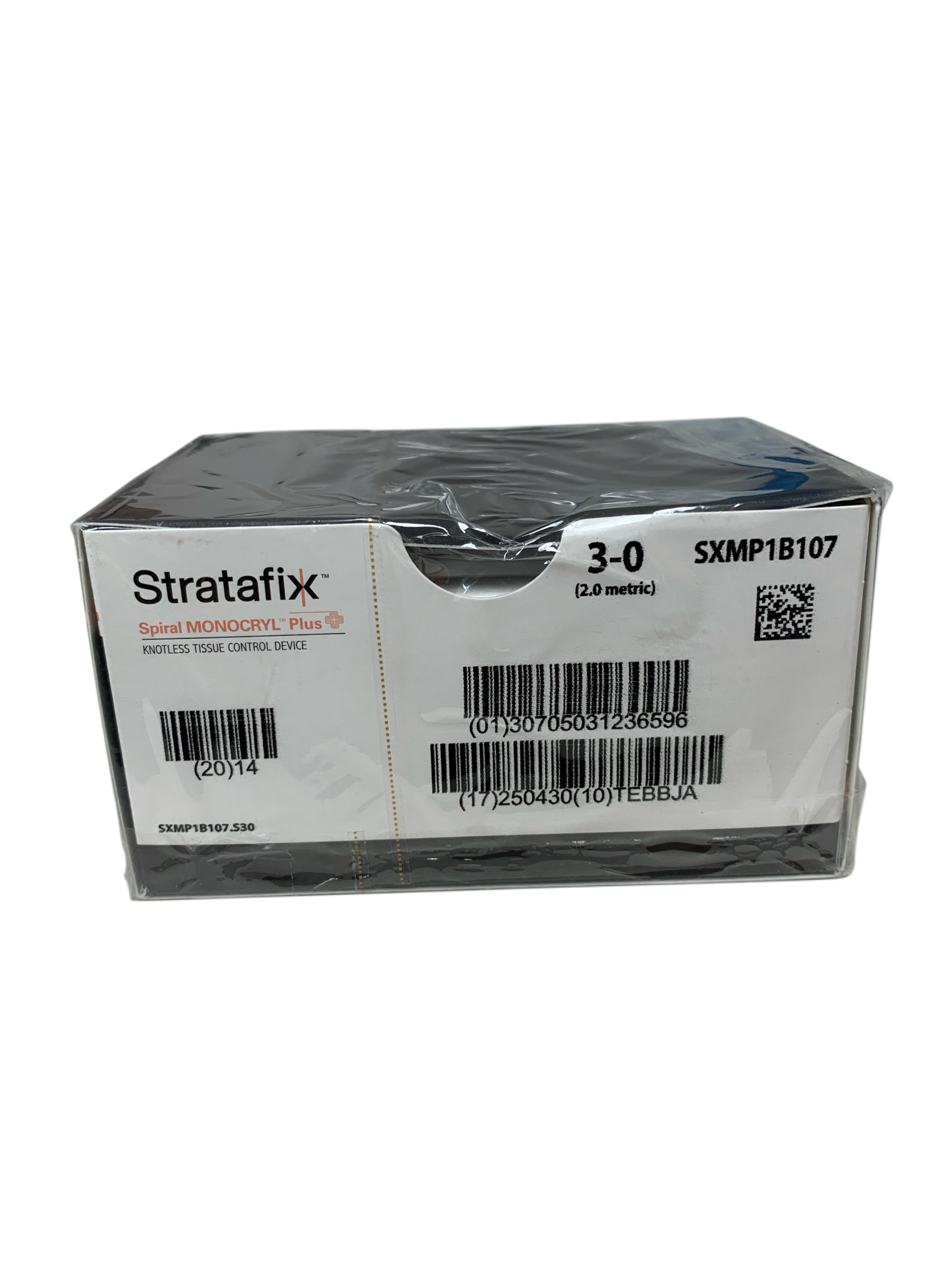 ETHICON REF SXMP1B107 Stratafix Spiral MONOCRYL Plus Knotless Tissue Control Device 3-0 PS-2 BOX OF 12, EXP.2025/04