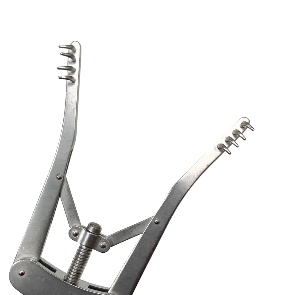 AESCULAP REF BV010R ALM Retractor (self-retaining), 70 mm (2 3/4"), 4 x 4 prongs, jaw depth: 5 mm, jaw width: 7 mm, semi-sharp