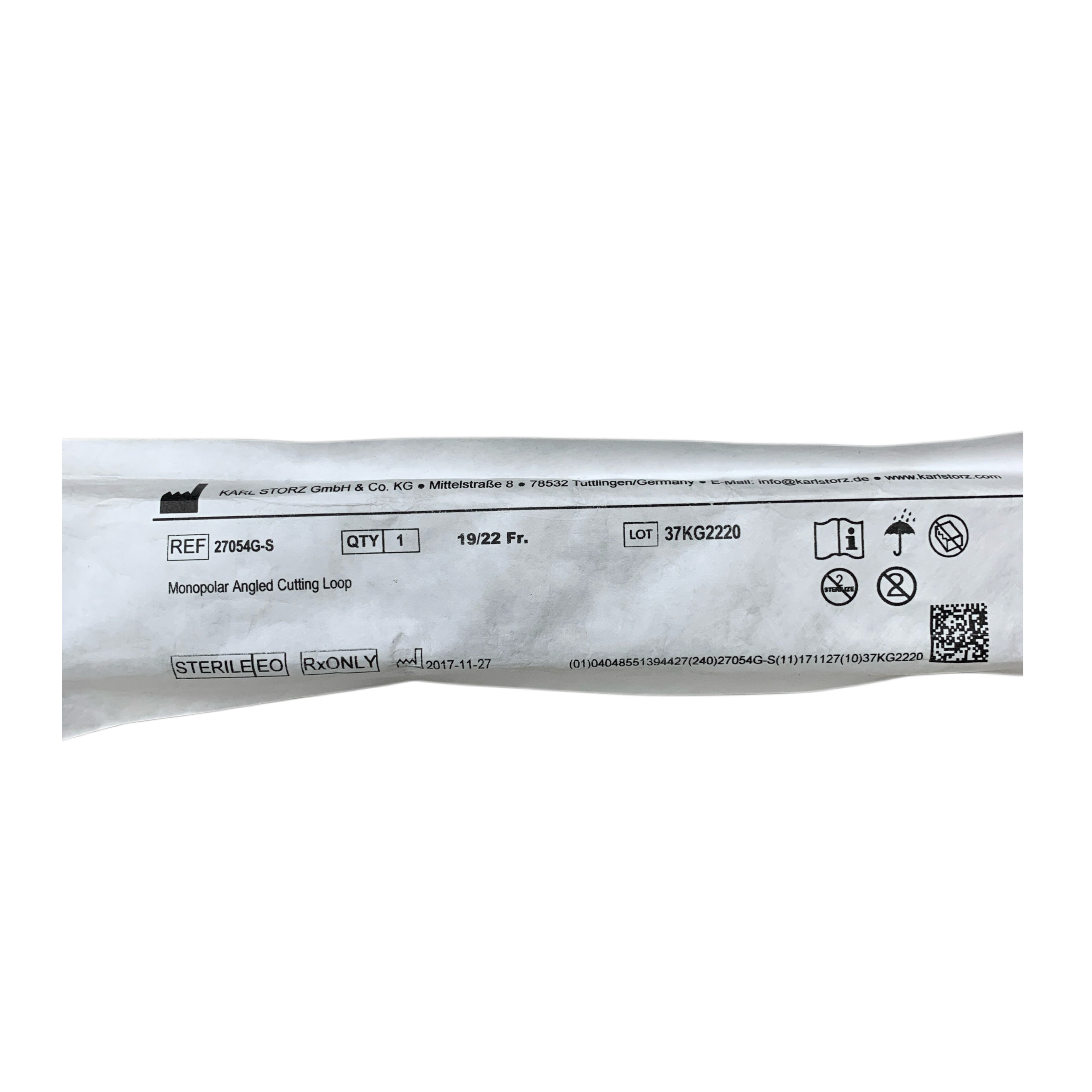 KARL STORZ REF 27054G-S Monopolar Angled Cutting Loop 19/22 Fr