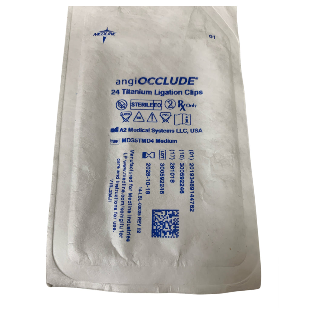 MEDLINE MDS5TMD4 angiOCCLUDE 24 Titanium Ligation Clips Medium Exp 2028 10