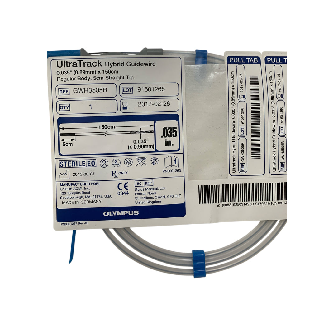 OLYMPUS GWH3505R UltraTrack Hybrid Guidewire 0.035 in 150cm 5cm Straight Tip Exp 2017 02