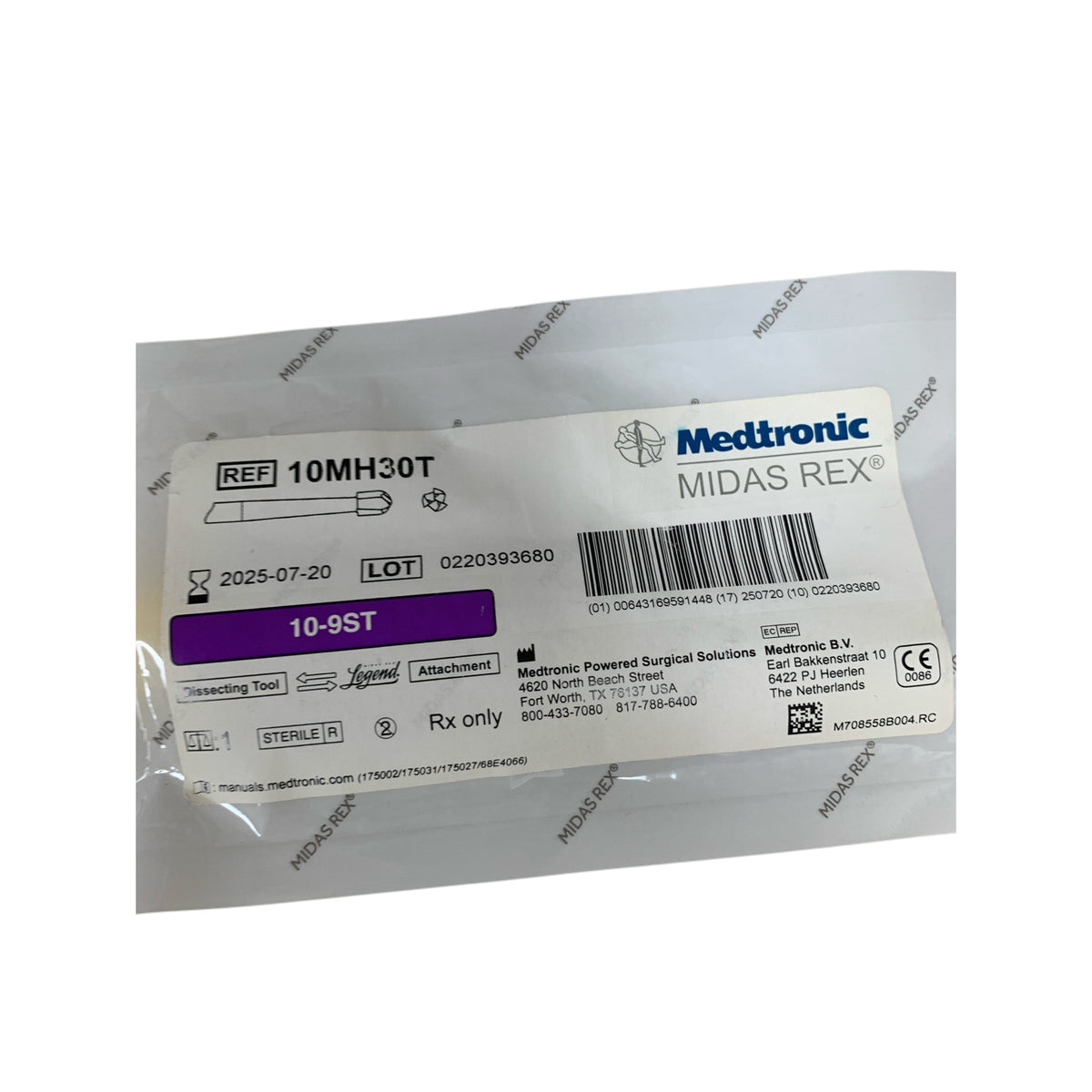 MEDTRONIC MIDAS REX 10MH30T Legend Dissecting Tool 10-9ST Exp 2025 07