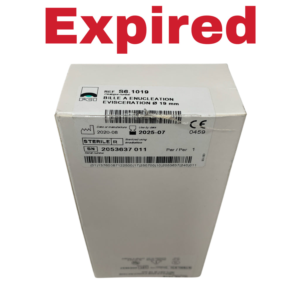 FCI REF S6.1019 Enucleation Evisceration Implant 19mm, Exp.2025/07