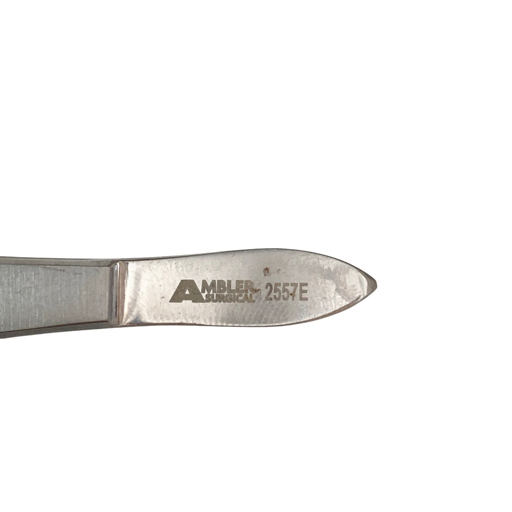 AMBLER REF 2557E Scleral plug forceps 4 1/8'',vaulted shafts, 3.5mm jaw spread