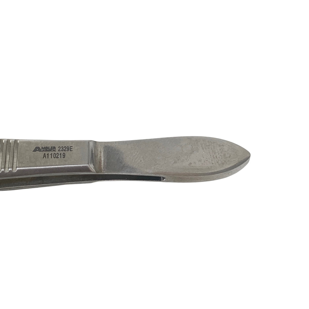 AMBLER REF 2329E Berke ptosis clamp forceps 3 7/8''with slide lock, curved around shafts, 20.0mm jaws with longitudinal serrations