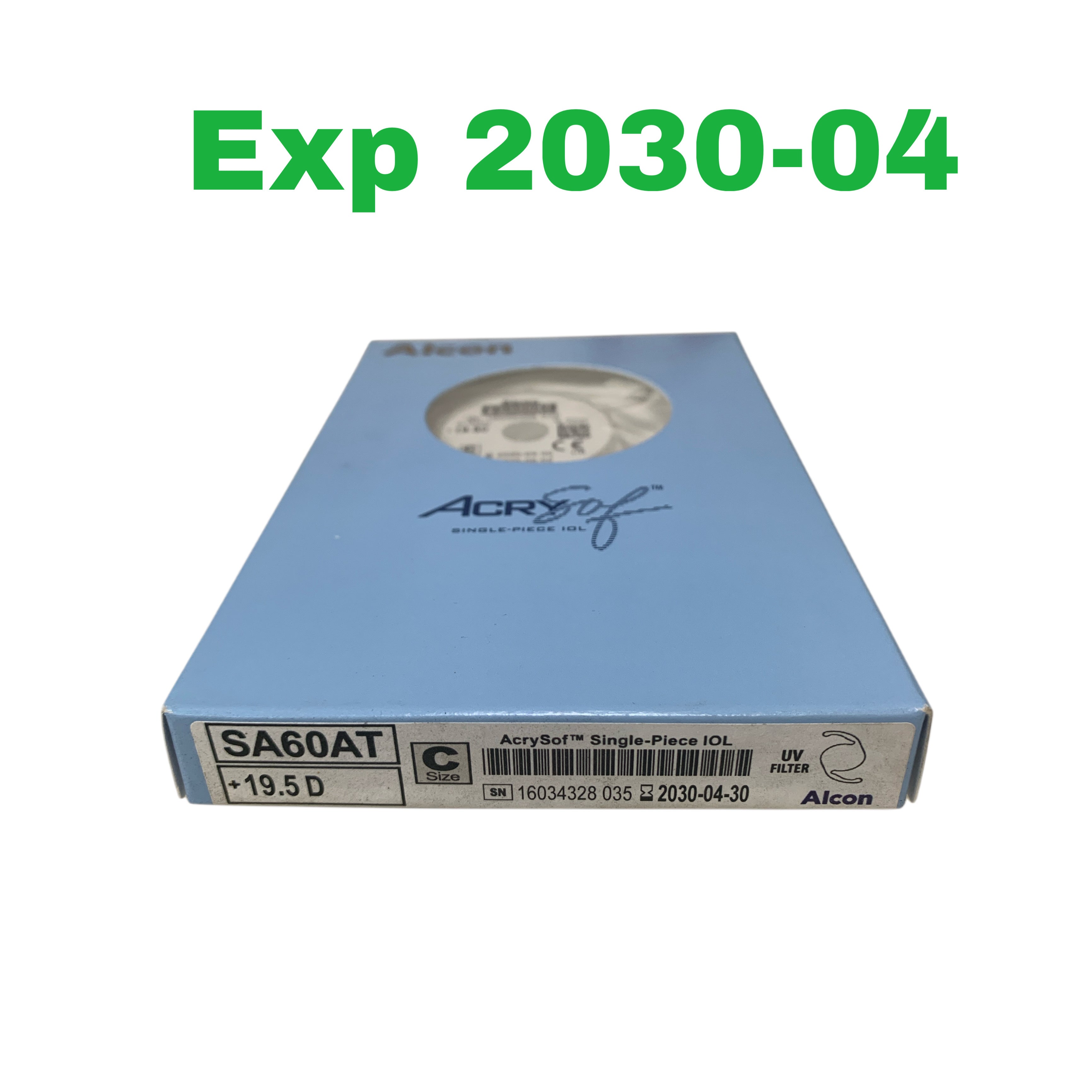For Sale ALCON SA60AT + 19.5 D, C Size ,AcrySof™ Single-Piece IOL EXP 2030-04