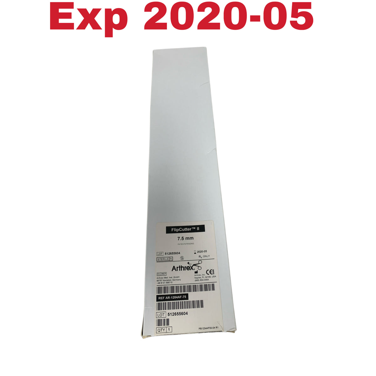 ARTHREX AR-1204AF-75 FlipCutter II 7.5 mm Exp 2020 05