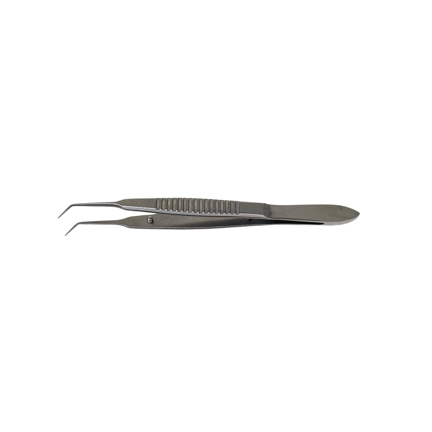 AMBLER REF 2445E McPherson tying forceps 3 3/8'',angled shafts, 4.0mm from bend to tip, 4.0mm tying platforms, narrow serrated flat handle