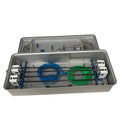 INTUITIVE DA VINCI Xi 8mm Monopolar Curved Scissors (REF 470179) Kit w/ (3) Instrument Cannulas (470002-08) & Cords (470383-04, 470384-04) With Tray