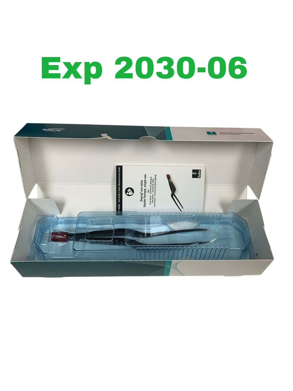 SUTTER REF 78 44 105 ST Swyng Non-Stick Bipolar Forceps 21cm Bayonet Tip 0.5mm, Exp.2030/06