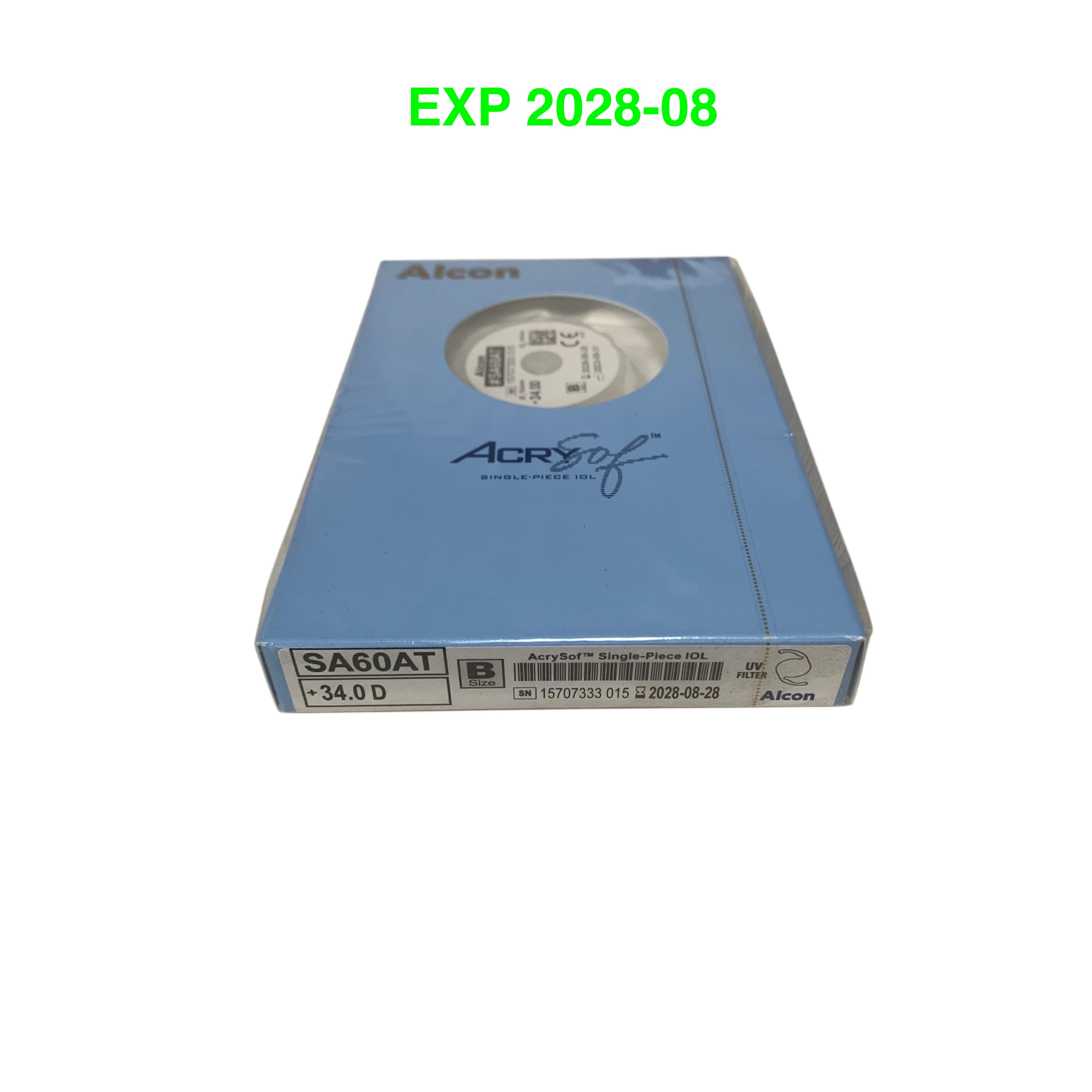 ALCON SA60AT +34.0 D, C Size ,AcrySof™ Single-Piece IOL EXP 2028-08