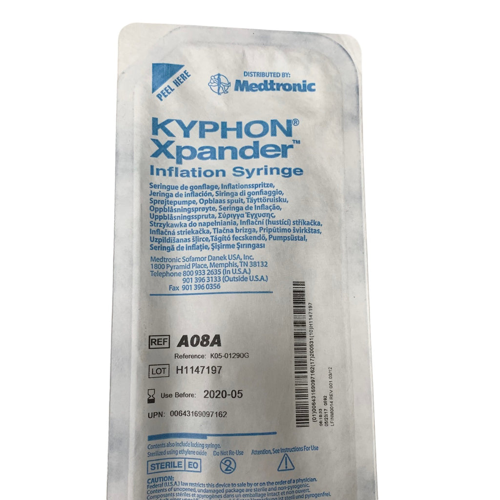 MEDTRONIC A08A Kyphon Xpander Inflation Syringe Exp 2020 05