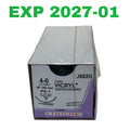 ETHICON REF J682G Coated VICRYL Undyed Braided Suture 4-0 PS-1 Needle Box of 12, Exp.2027/01