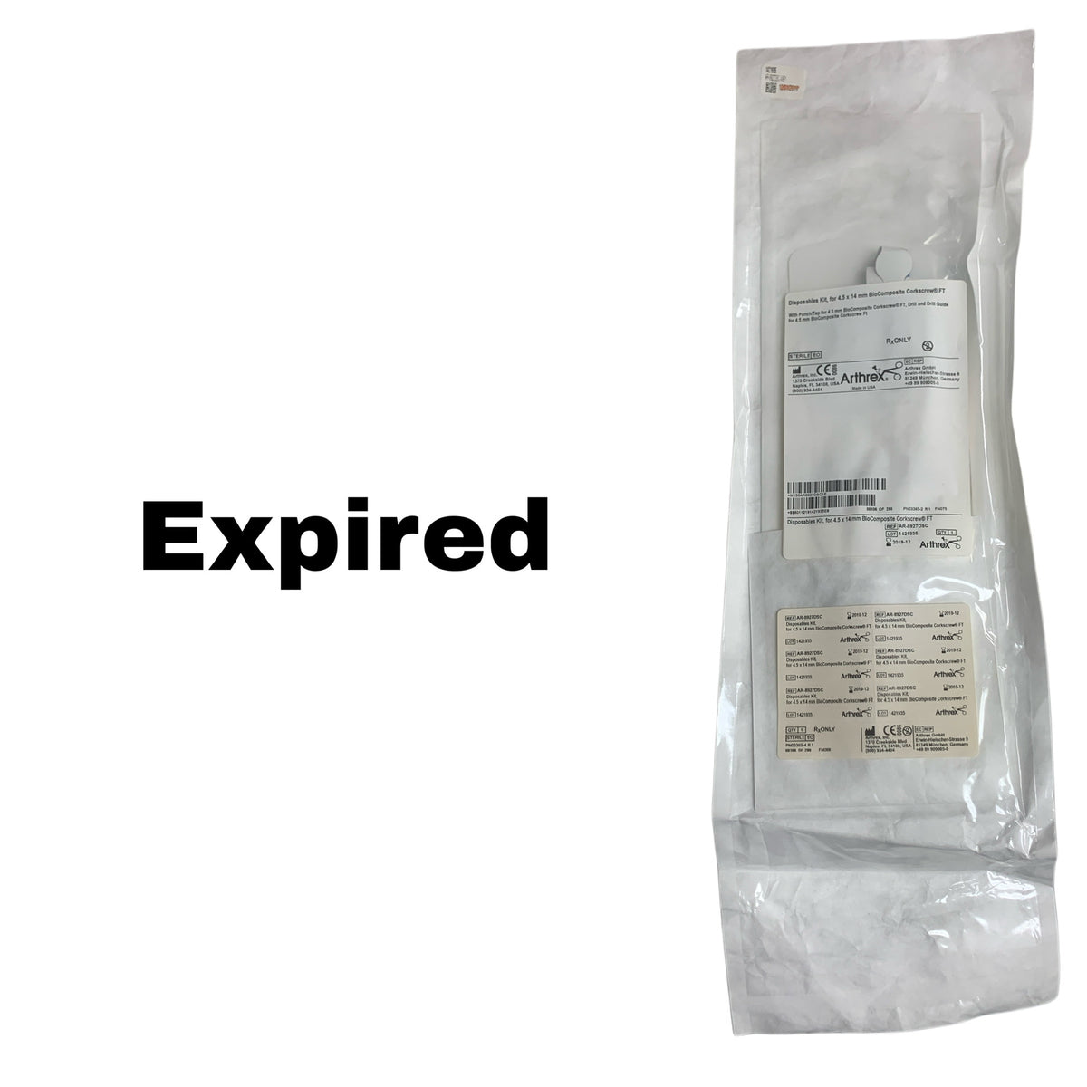 ARTHREX AR-8927DSC Disposables Kit for 4.5x14mm BioComposite Corkscrew FT EXP 2019 12