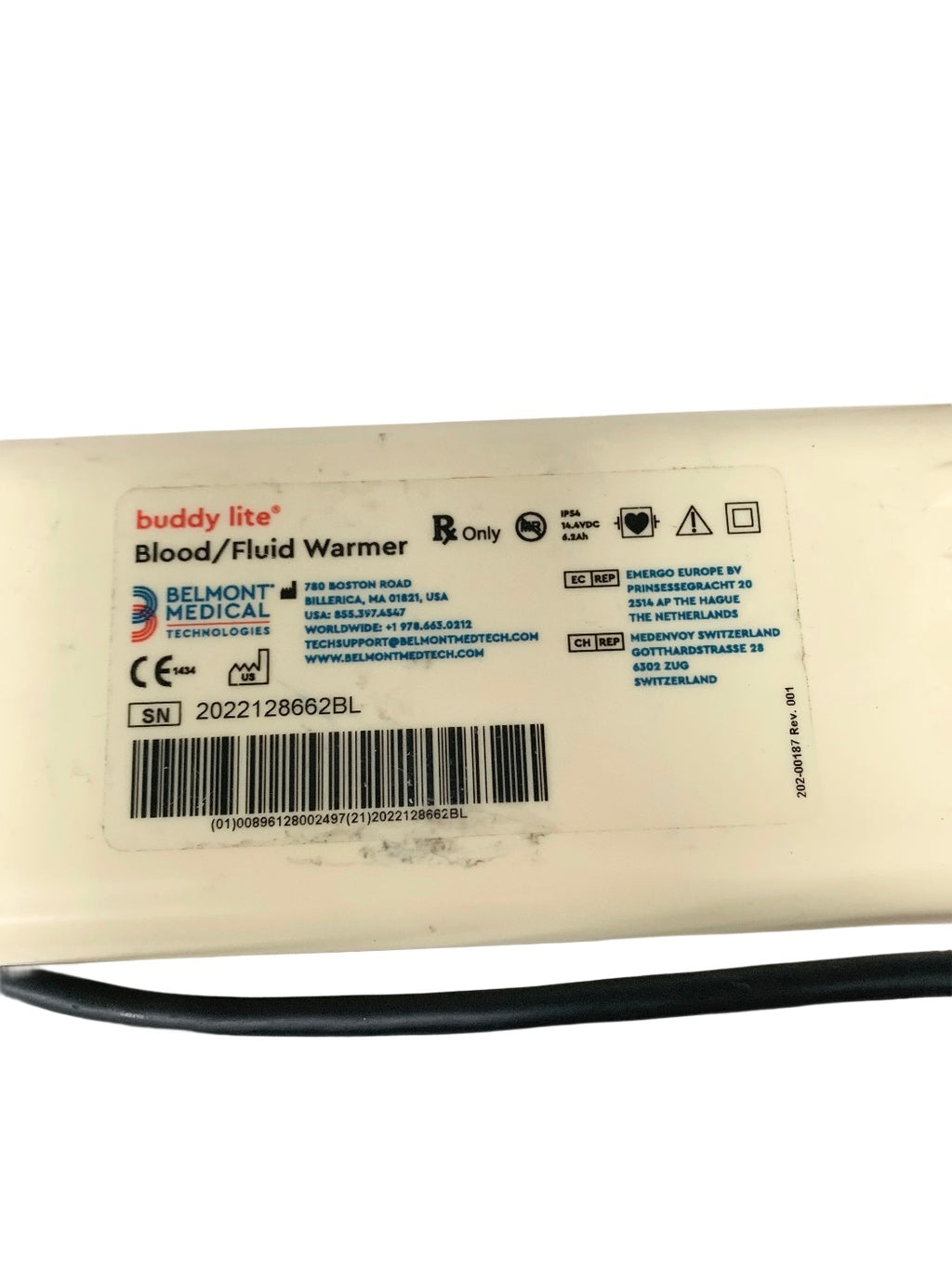 BELMONT MEDICAL REF 202-00187, Buddy Lite Blood/Fluid Warmer