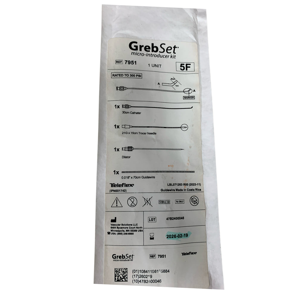 TELEFLEX 7951 GrebSet Micro Introducer Kit 5F Exp 2026 02