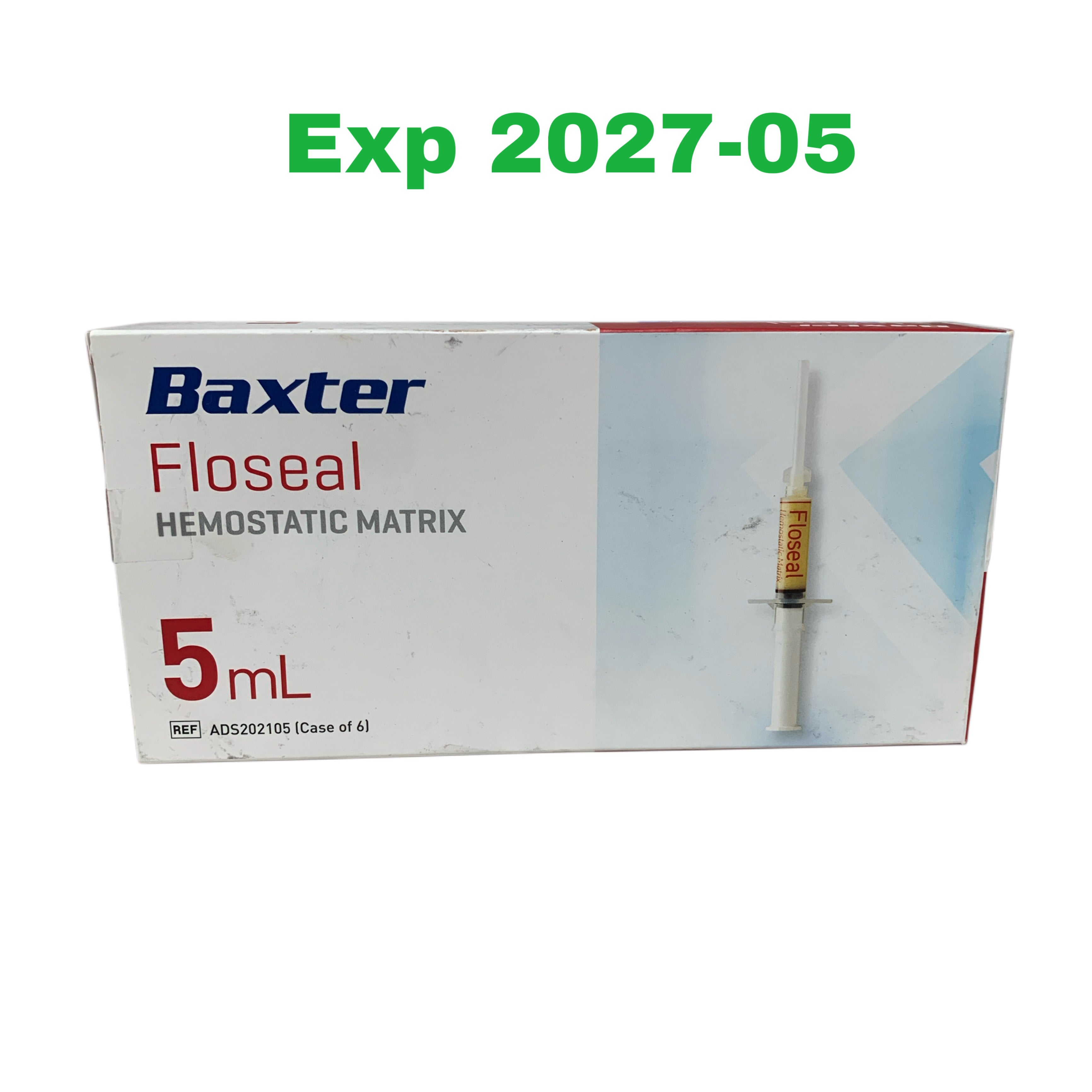 BAXTER REF ADS202105 Floseal Hemostatic Matrix 5mL Box of 6, Exp.2027/05