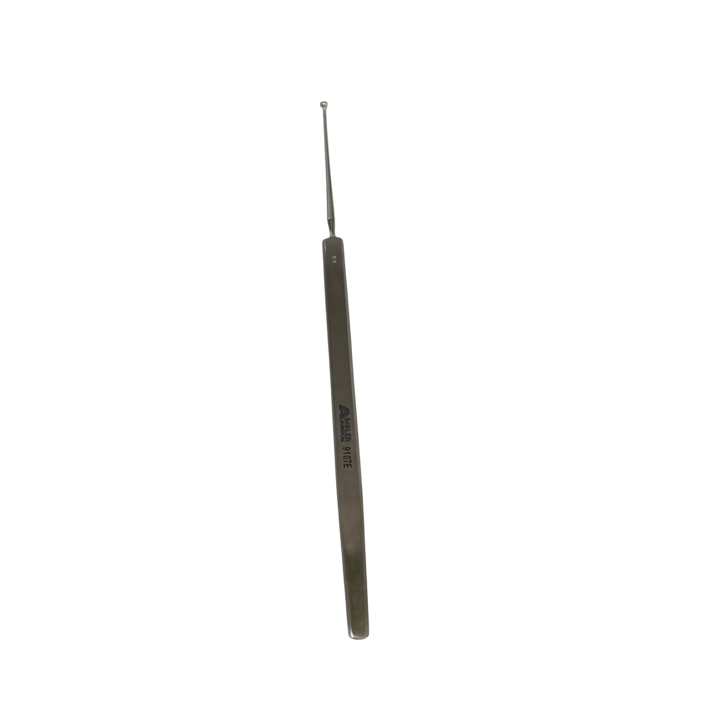 AMBLER REF 9107E Meyerhoeffer chalazion curette 4 7/8'',straight, size 2, 2.0mm cup, flat handle