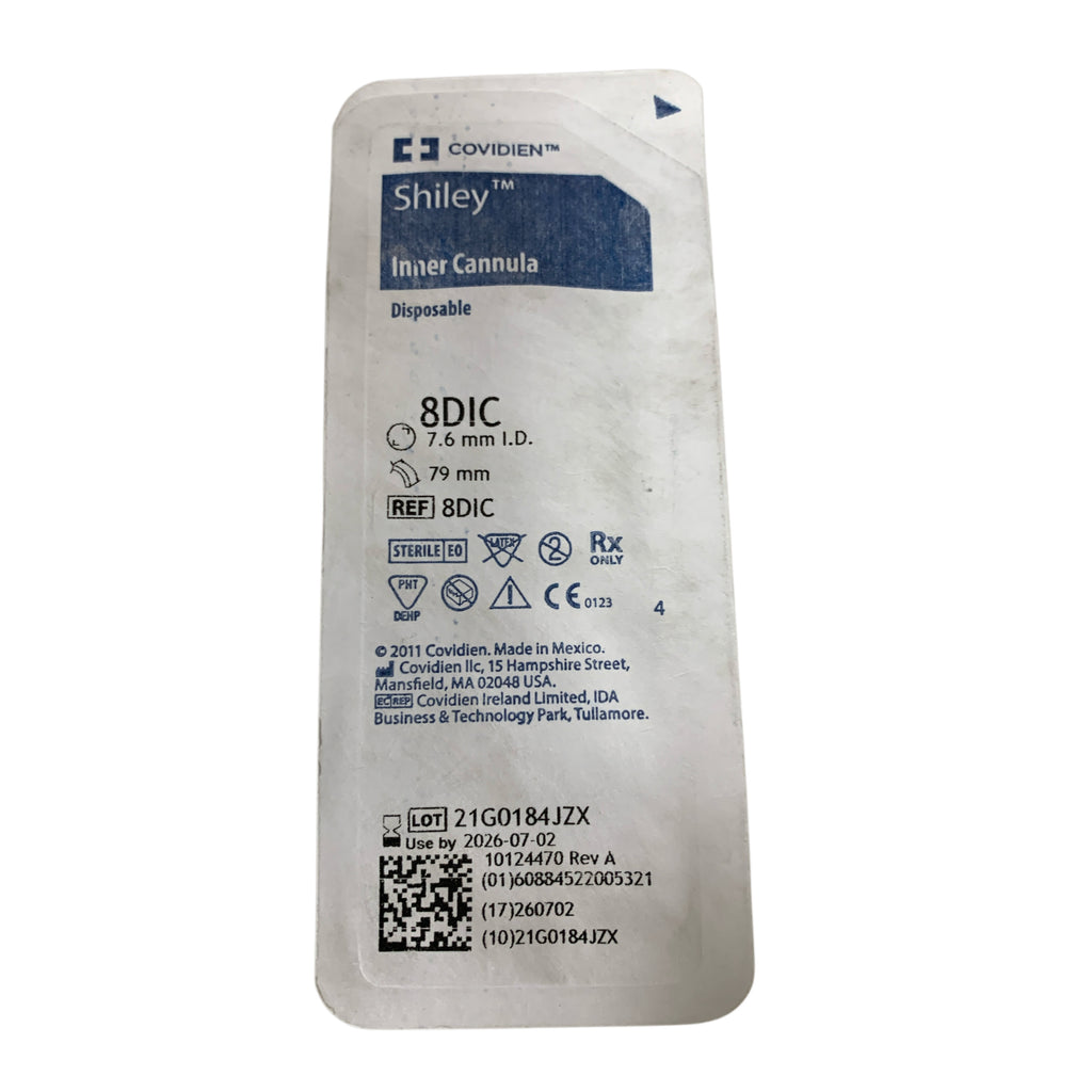 COVIDIEN 8DIC Shiley Inner Cannula 7.6 mm I.D. 79 mm Exp 2026 07