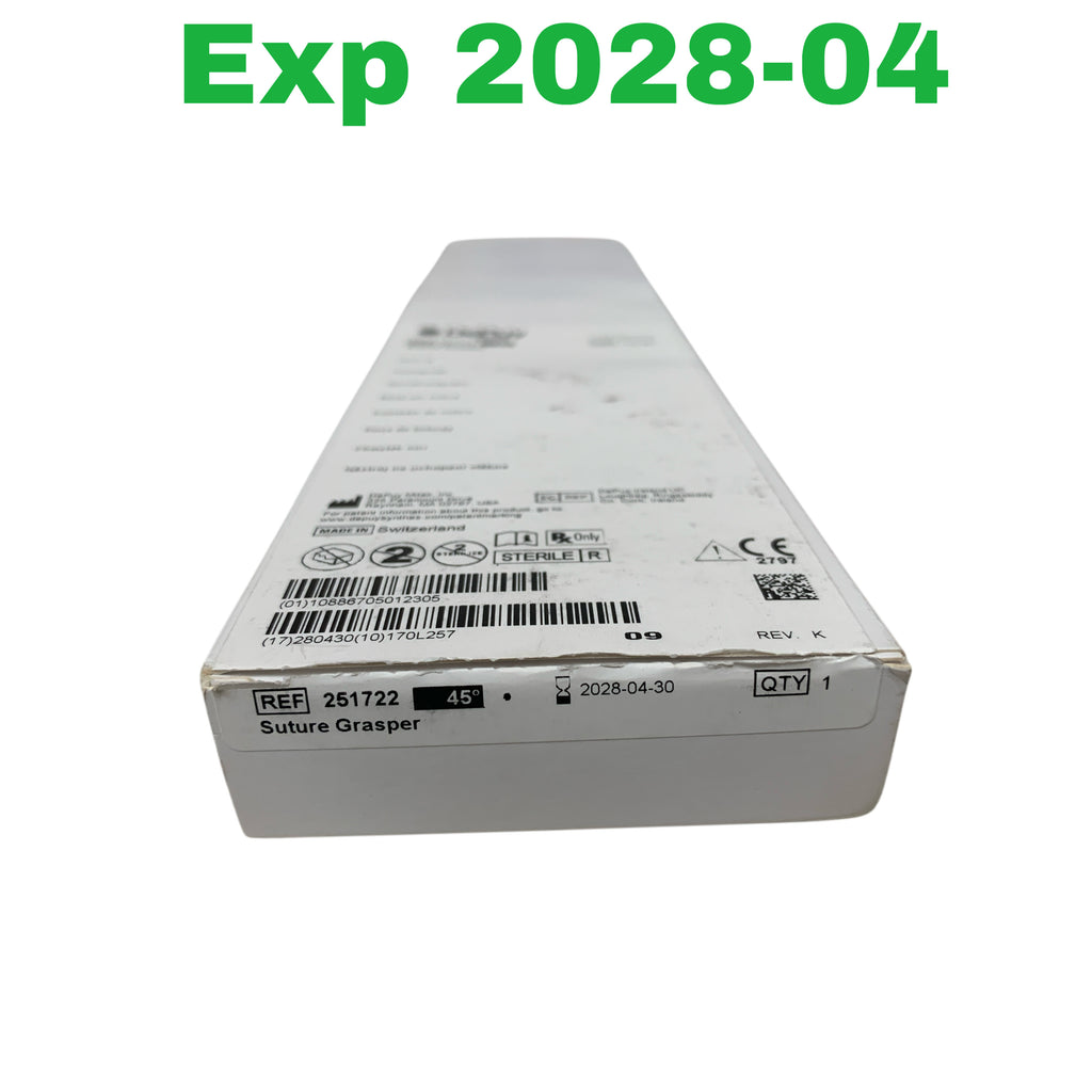 DEPUY MITEK REF 251722 Ideal Suture Grasper 45 Degree Exp 2028 04