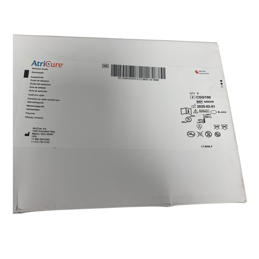 ATRICURE A000349 AtriClip Selection Guide Exp 2028 02