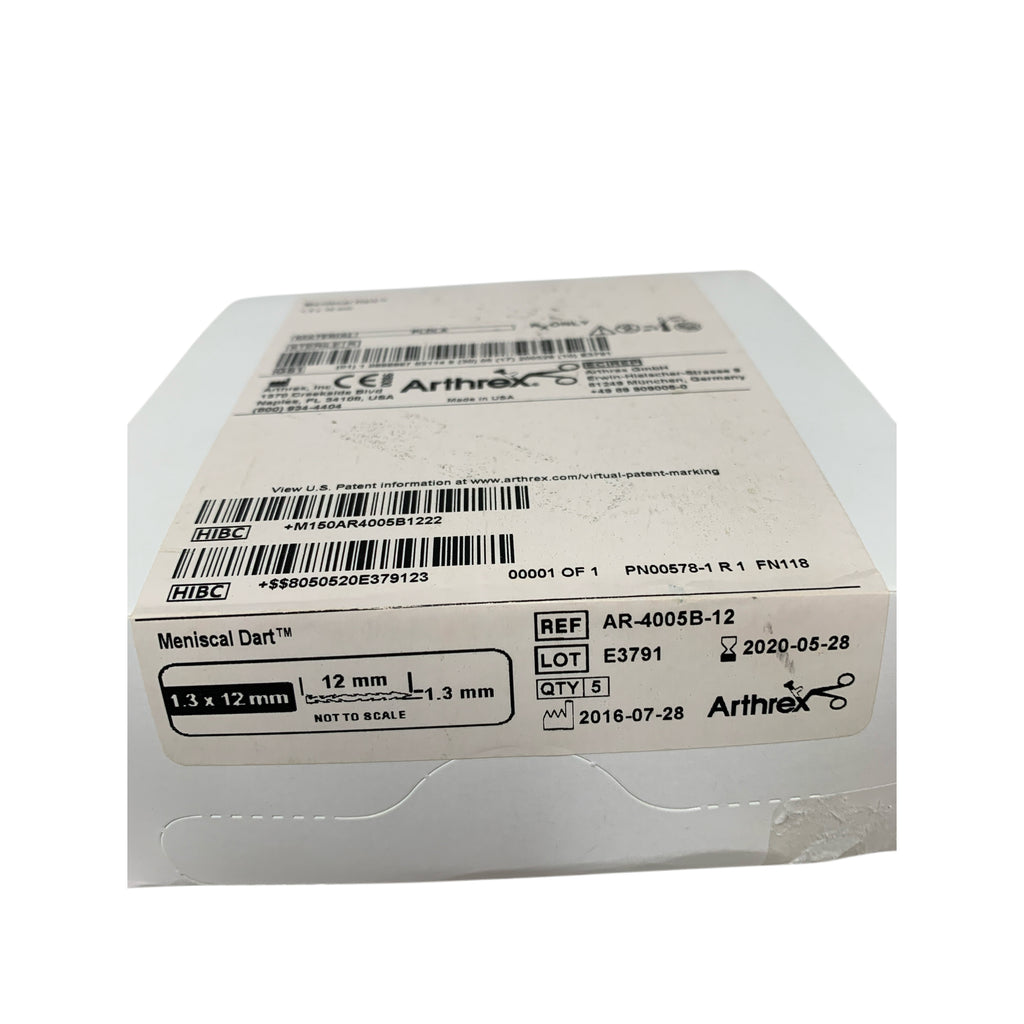 ARTHREX AR-4005B-12 Meniscal Dart 1.3 x 12 mm Box of 5 Exp 2020 05
