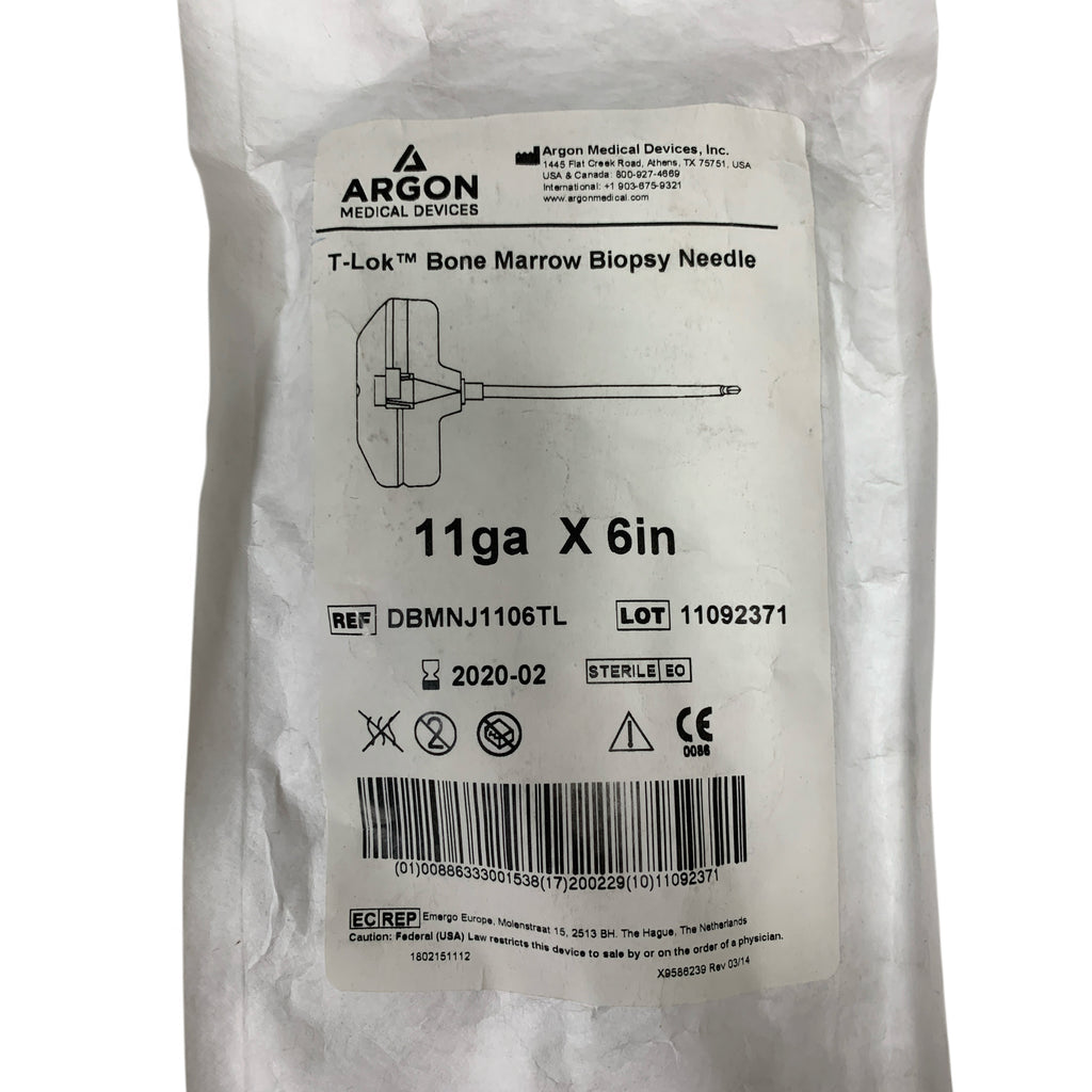 ARGON MEDICAL DBMNJ1106TL T-Lok Bone Marrow Biopsy Needle 11ga X 6in Exp 2020 02